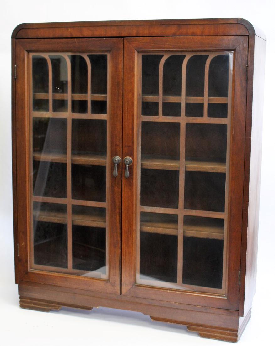 Art Deco Walnut Bookcase (1 of 5)