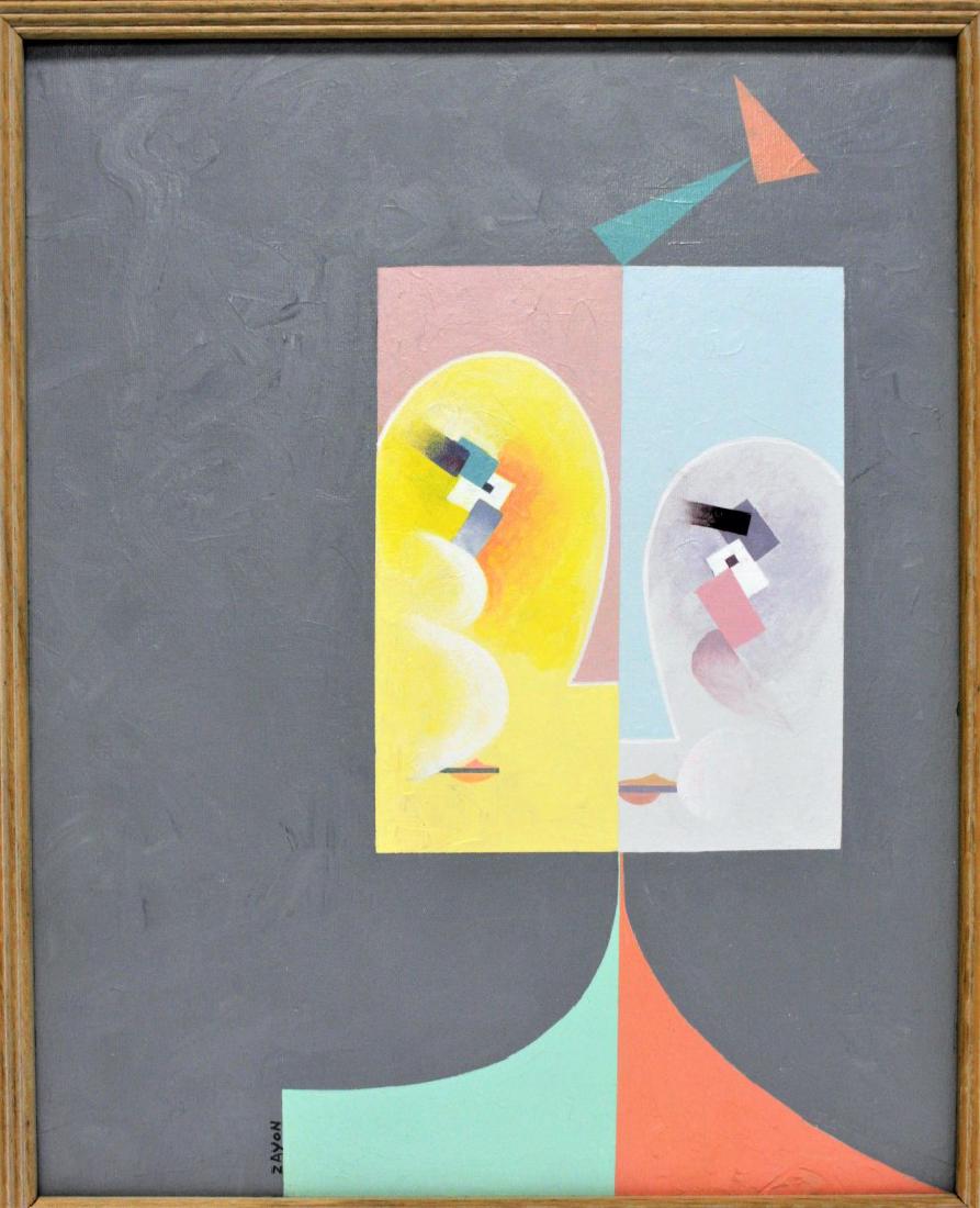 Seymour Zayon; 20thC. Oil Abstract Composition Signed (1 of 6)