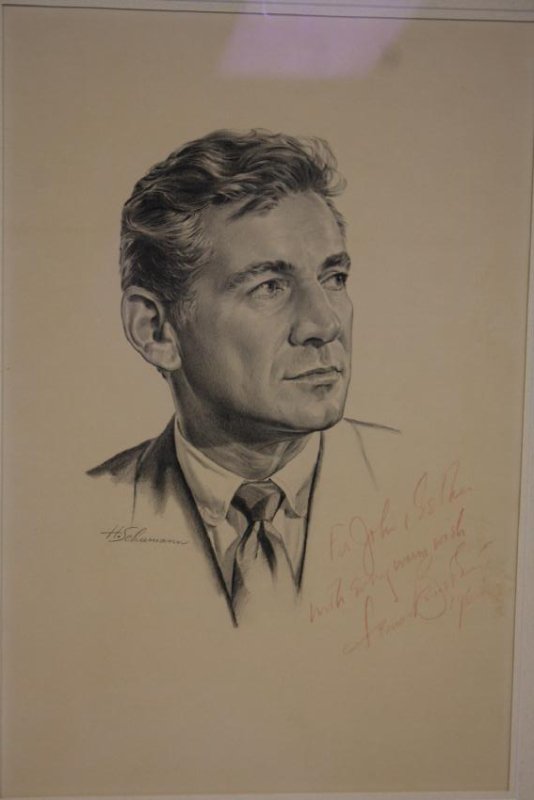 H. Schumann; 20thC. Print - Leonard Bernstein (1 of 6)