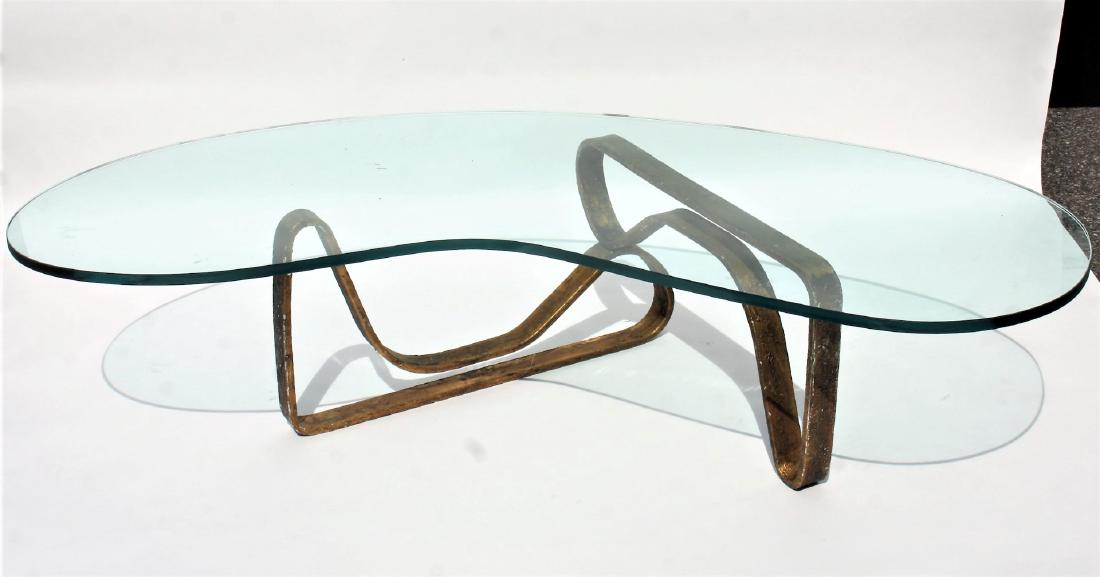Mid Century Iron and Glass Coffee Table (1 of 5)