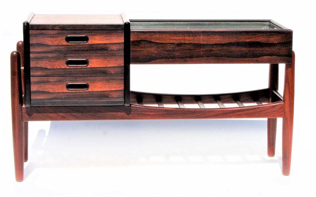 Danish Modern Rosewood Three(3) Drawer Plant Stand (1 of 8)