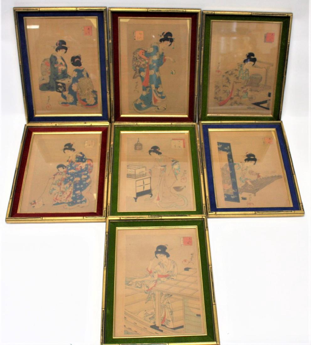 Lot of Seven(7) Japanese Woodblock Prints (1 of 5)