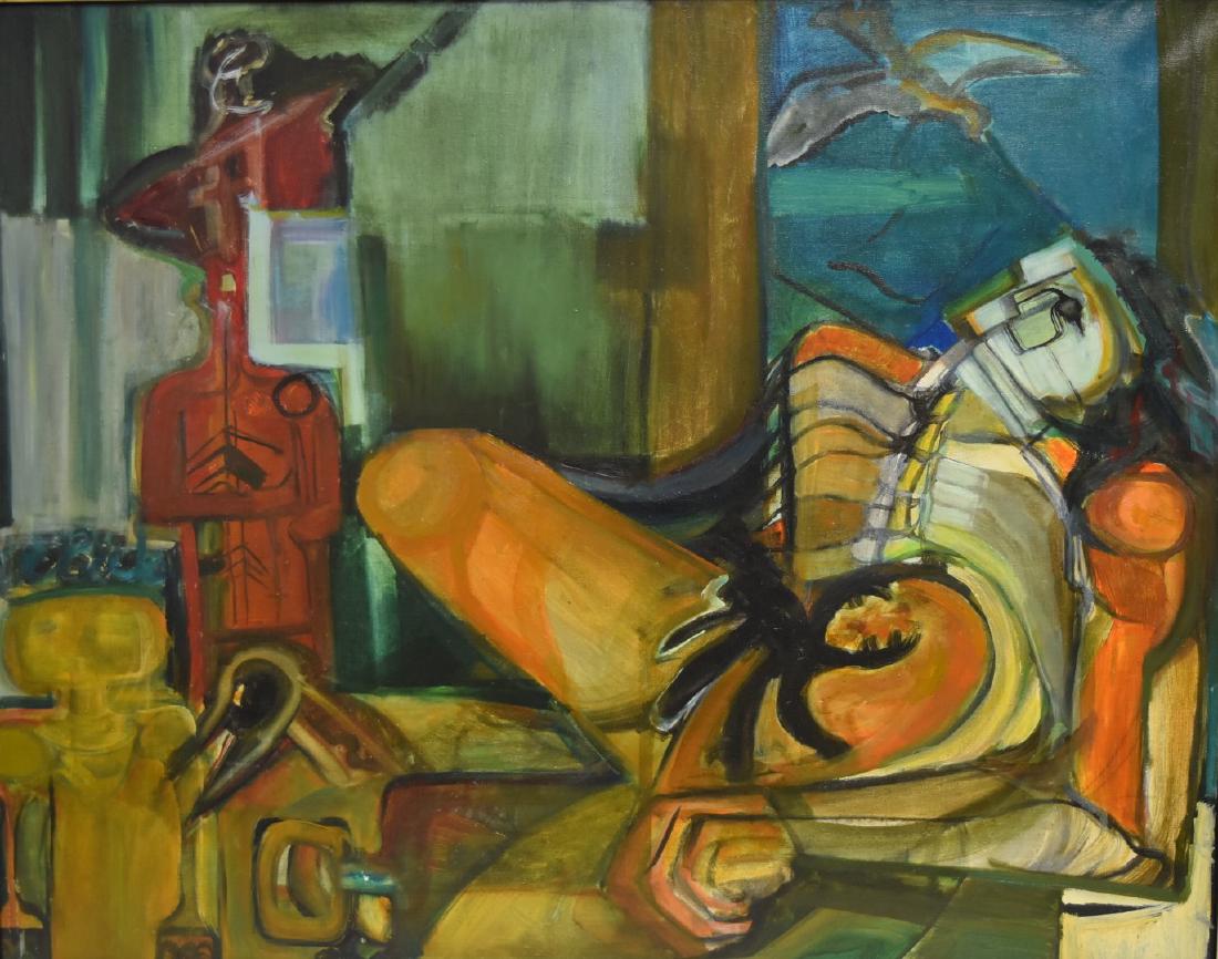 20thC. American Modernist Oil - Abstract Composition (1 of 5)