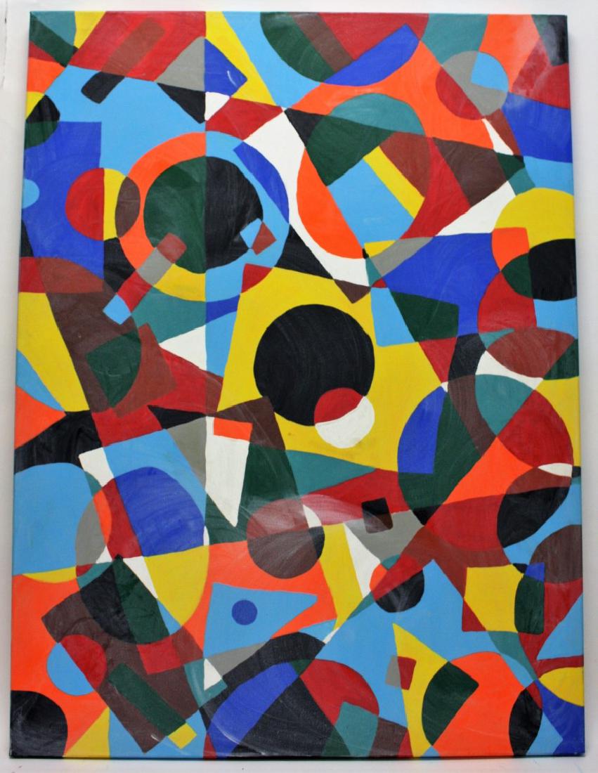 20thC. Modernist Oil - Abstract Composition (1 of 4)