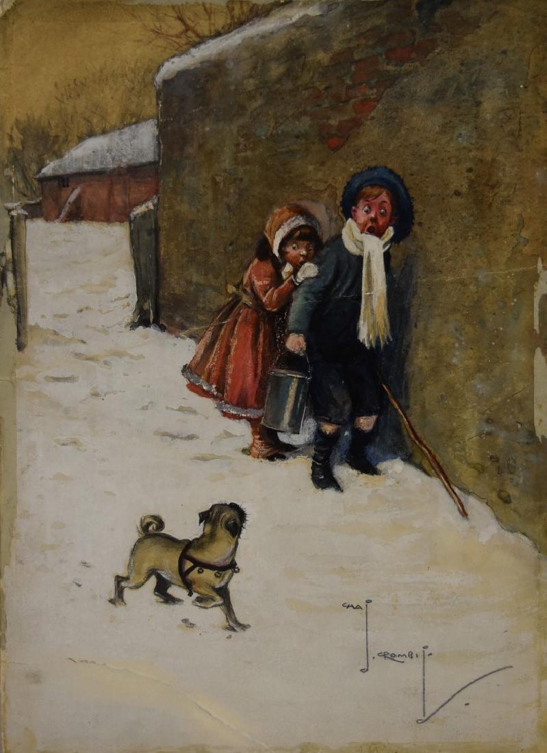 Charles Crombie; 20thC. English Watercolor Signed (1 of 8)