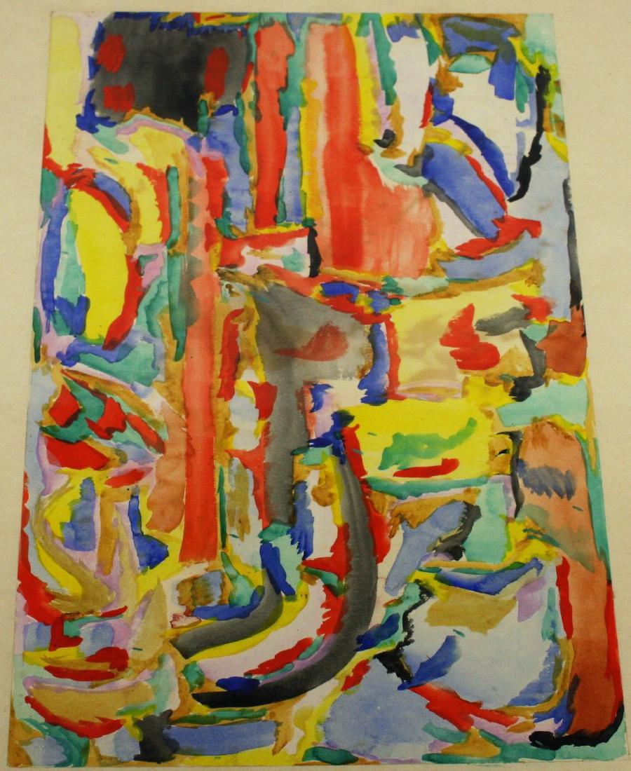20thC. Modernist Watercolor Signed (1 of 5)