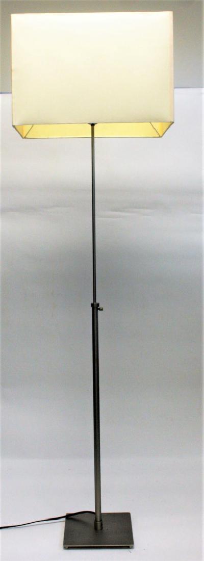 Mid Century Brushed Steel Floor Lamp (1 of 3)