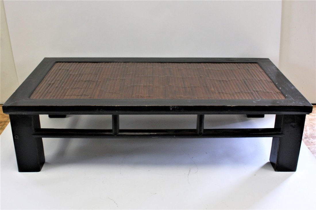 Chinese Teakwood and Bamboo Low Table (1 of 6)