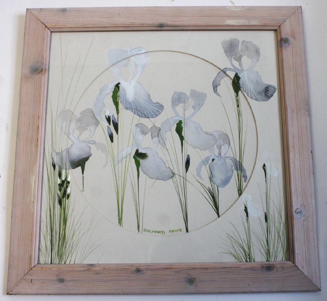 Richard Price; 20thC. Botanical Study Signed: Watercolor on paper. A Botanical Study. Signed l.c.; 14in. X 14in.(image size)