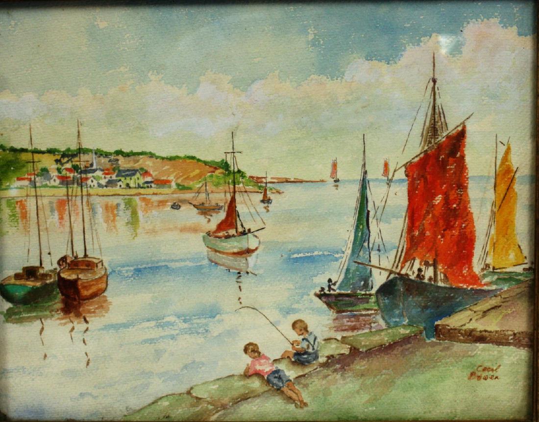Cecil Bowen; 20thC. Watercolor Signed (1 of 4)