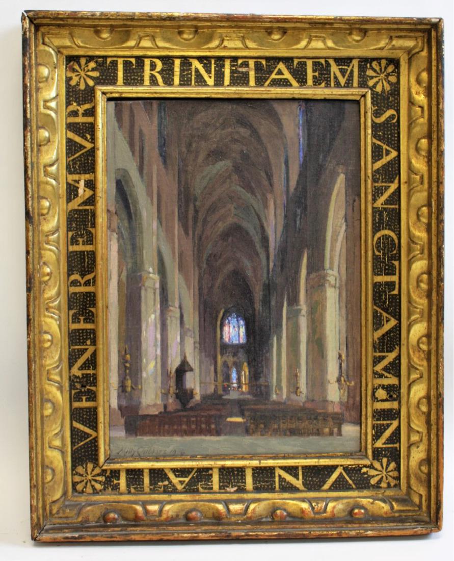 Milly Childers; English Oil Rheims Cathedral Signed (1 of 6)