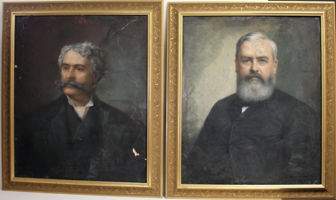 George Gerhard; Two(2) 19thC. American Pastel Portraits (1 of 10)