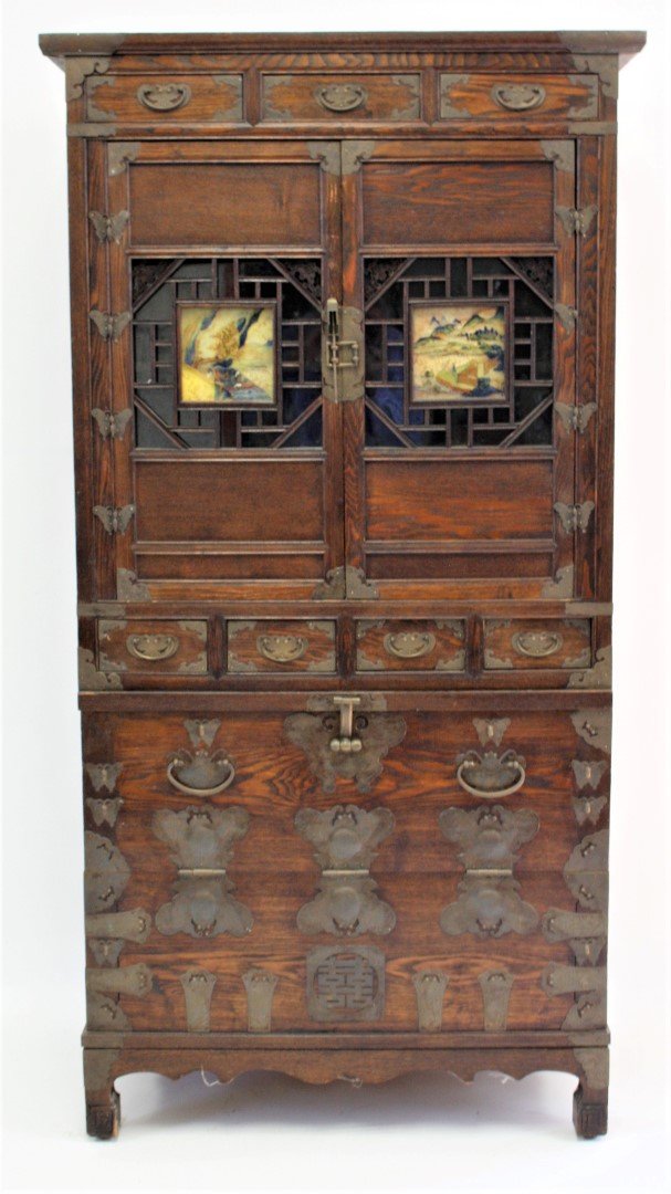 Chinese Carved Wood Campaign Chest (1 of 9)