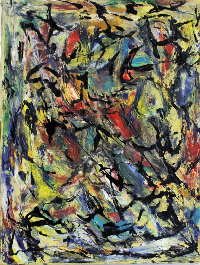 20thC. Modernist Oil - Abstract Composition (1 of 4)