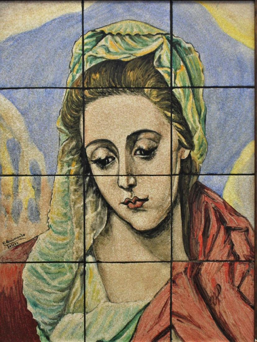 V. Quismondo; 20thC. Spanish Plaque Signed (1 of 6)