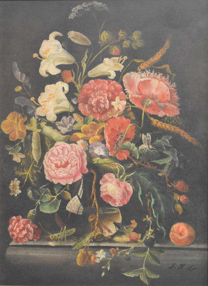 20thC. Continental School; Oil Still Life Signed (1 of 4)