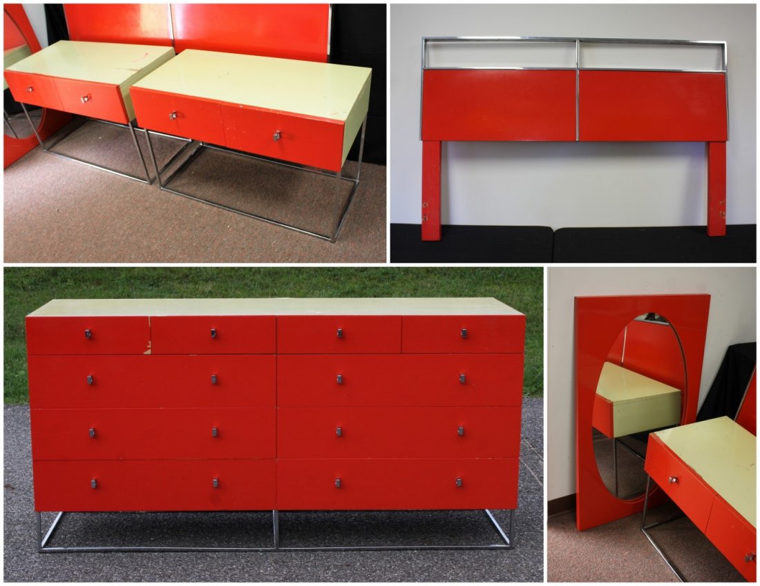 Five(5) Piece Mid Century Modern Bedroom Set (1 of 9)