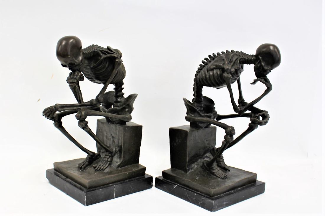 Milo; Pair of 20thC. Bronze Bookends (1 of 6)