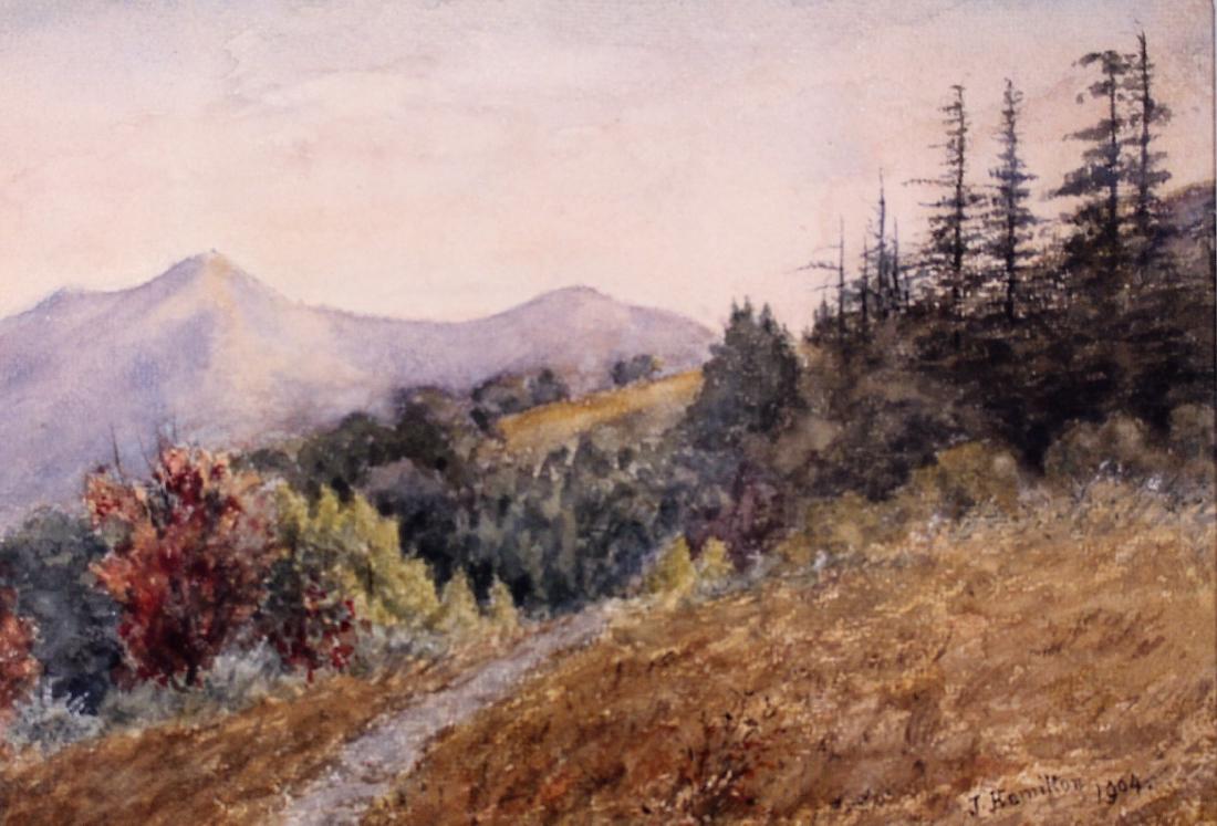 J. Hamilton; American Watercolor Landscape Signed (1 of 4)