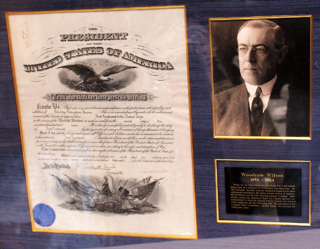 Framed Woodrow Wilson Signed Military Appointment, 1914 (1 of 5)