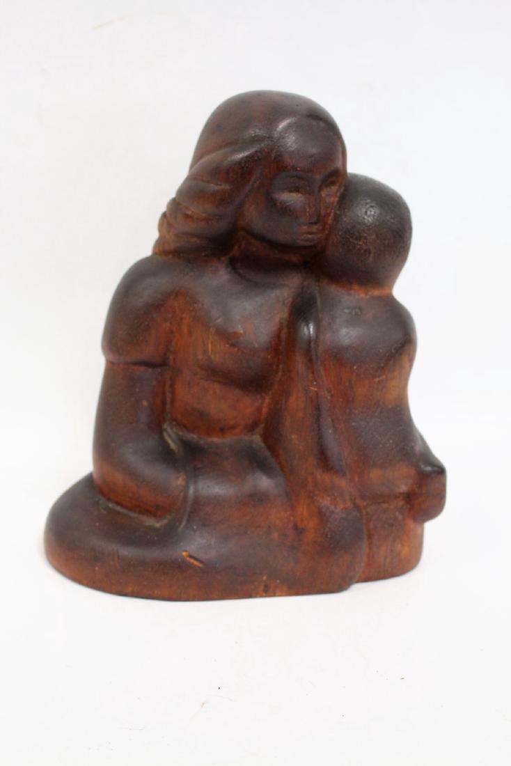 20thC. American School; Wood Carving Signed (1 of 5)