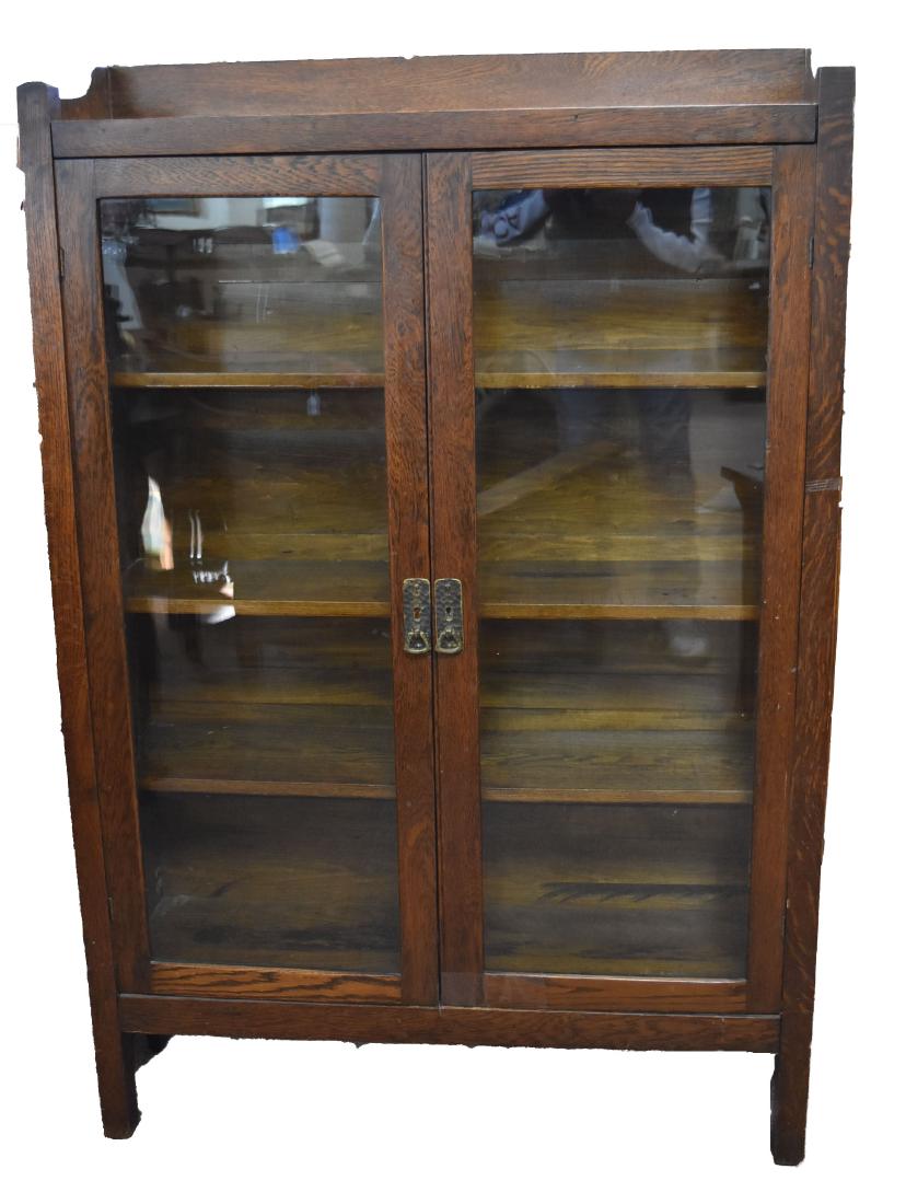 Art & Crafts Tall Oak Bookcase (1 of 8)