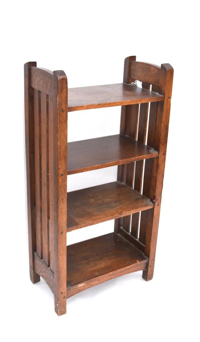 Arts & Crafts Arched Oak Bookshelf (1 of 8)