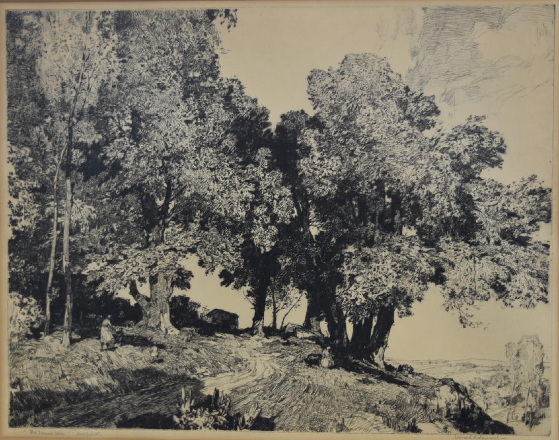 Leonard Squirrell; English Etching - The Sunny Hill (1 of 6)