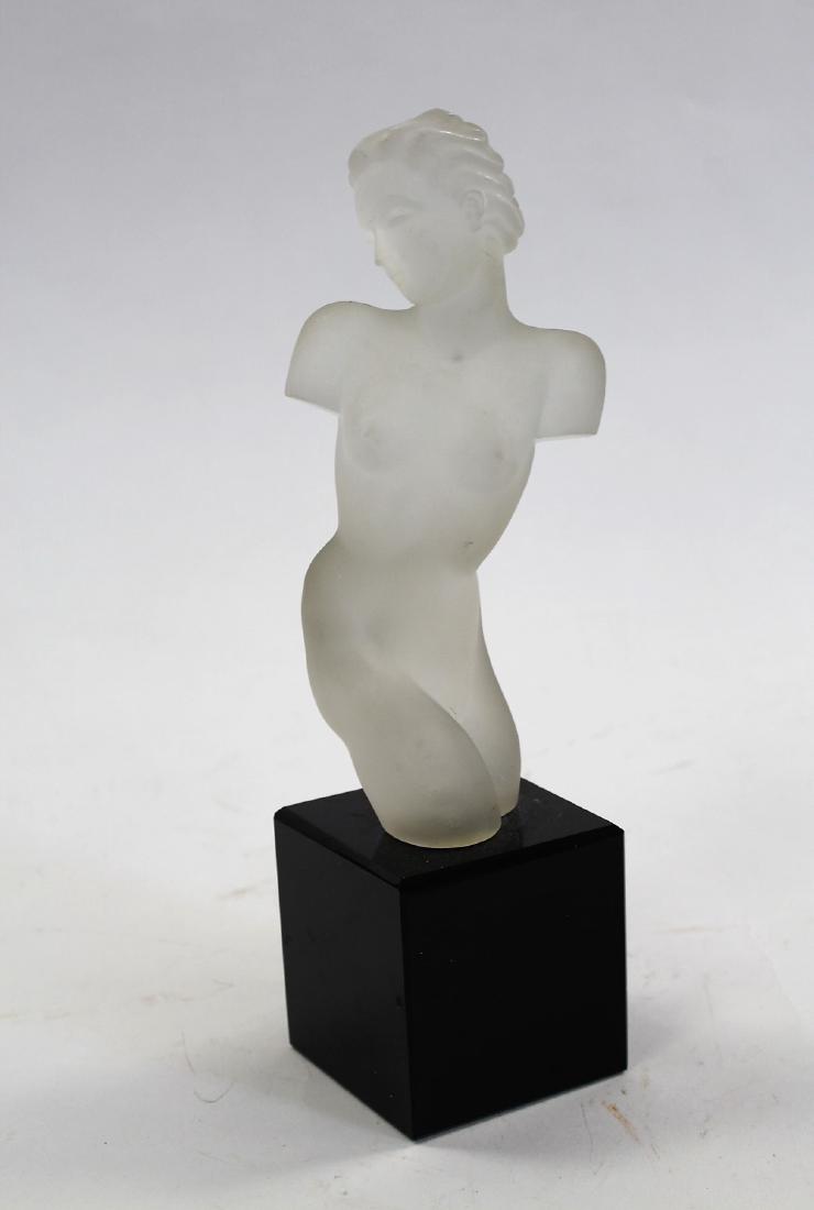 Art Deco Style Frosted Glass Sculpture (1 of 5)