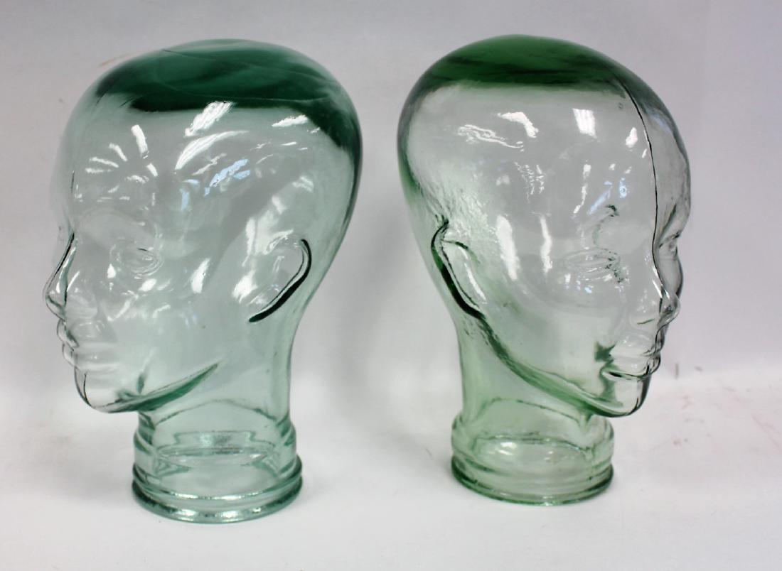 Two(2) Vintage Glass Hat Stands (1 of 4)