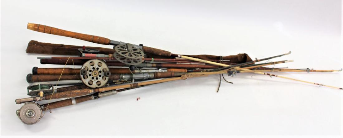 Lot of Vintage and Antique Fishing Rods(10+) (1 of 4)