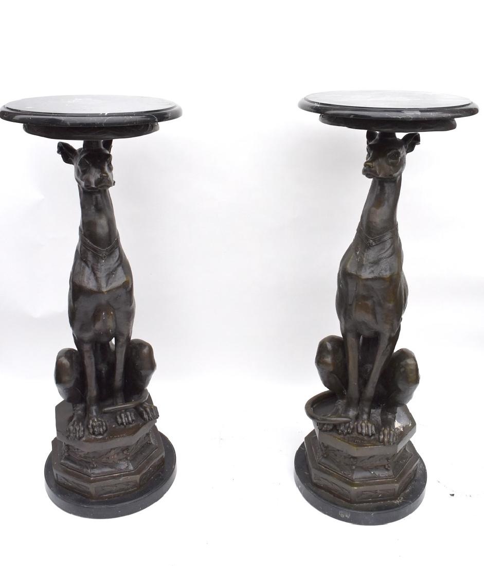 Pierre Jules Mene(after); Pair of Bronze and Marble (1 of 8)