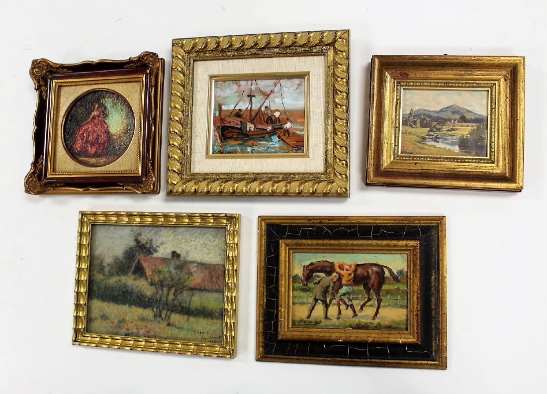 Five(5) Miniature Framed Paintings (1 of 6)