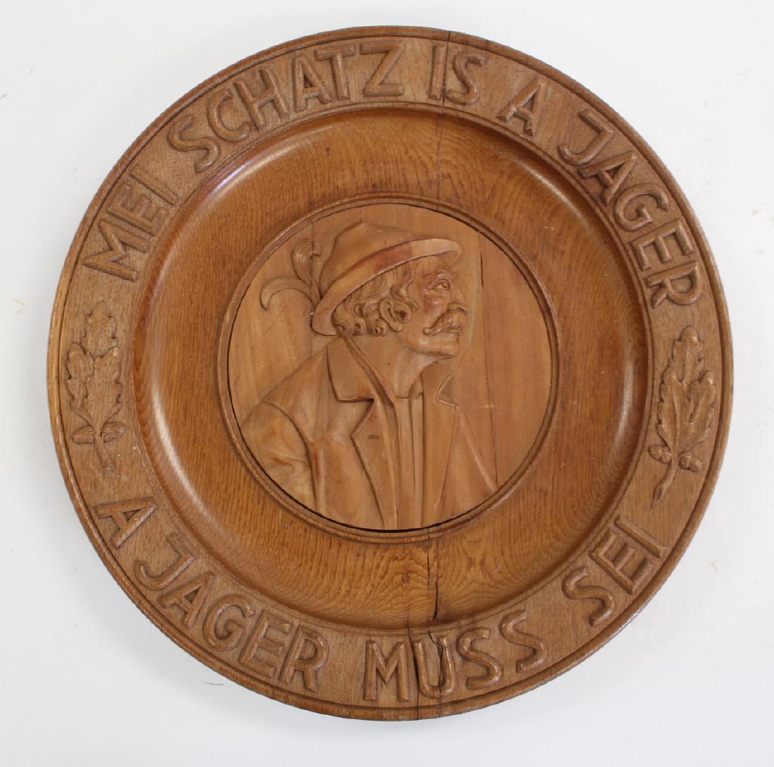 German Carved Wood Charger (1 of 5)