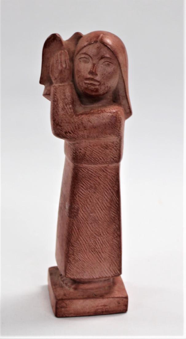 C. Hartwig; 20thC> Plaster Figure of a Woman: Plaster figure of a standing woman. Impressed C. Hartwig; 10.5in.H. x 3.5in.W.