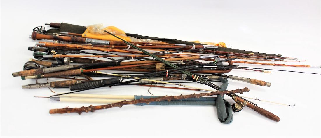 Lot of Vintage and Antique Fishing Poles(12+) (1 of 4)