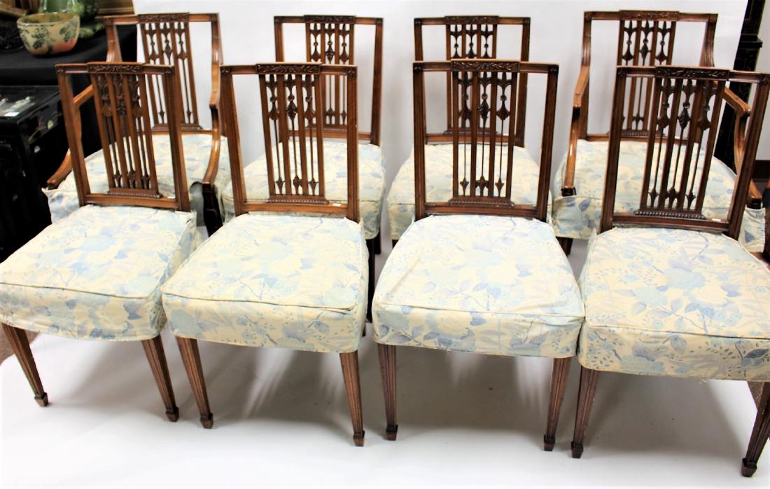 Set of Eight(8) Early Hepplewhite Dining Chairs (1 of 6)