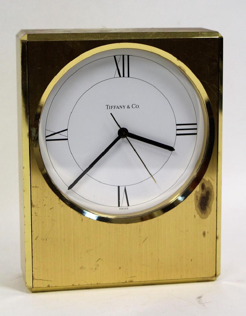 Tiffany & Co. Brass Desk Clock