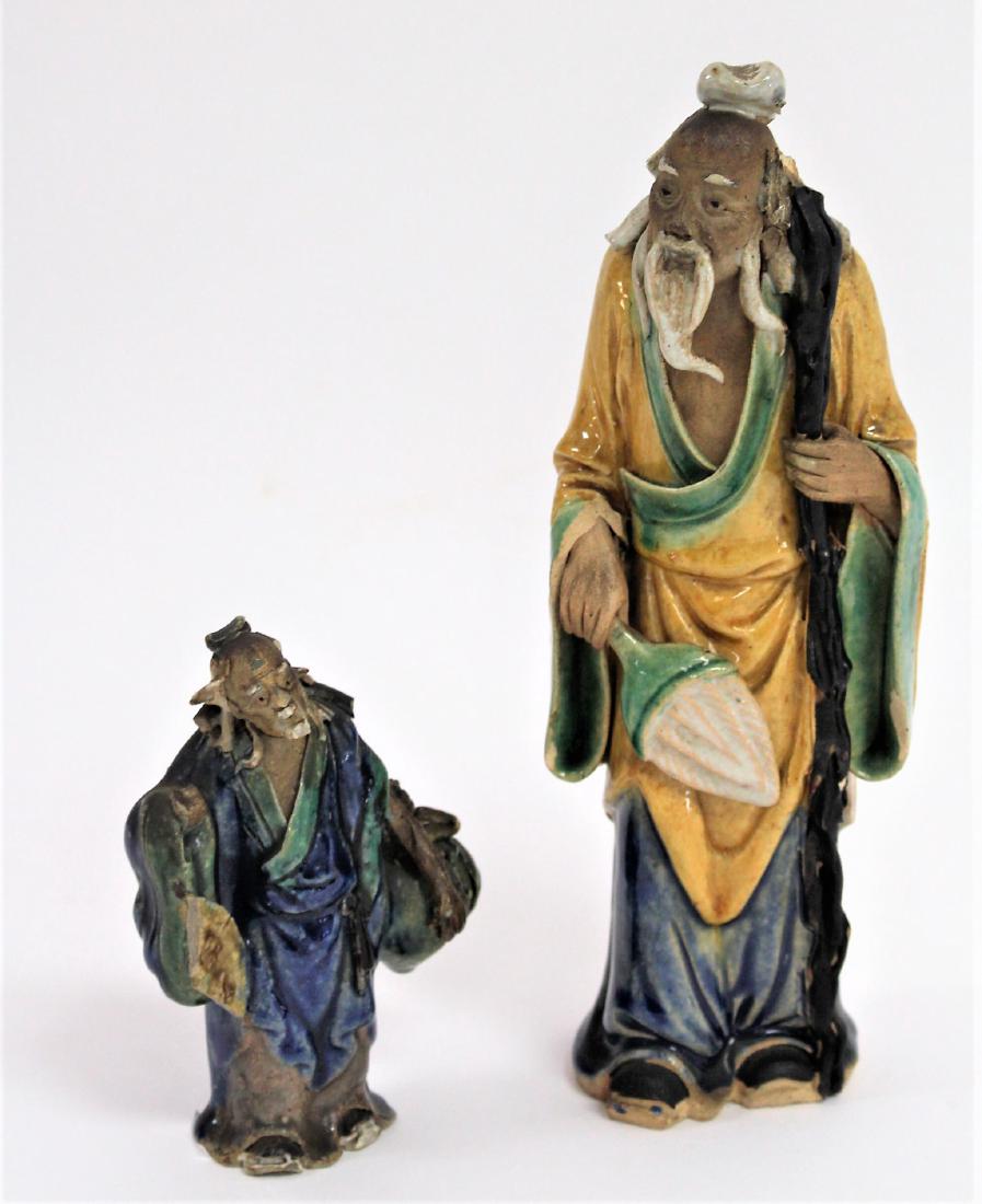 Two(2) Chinese Glazed Pottery Mud Figures (1 of 6)
