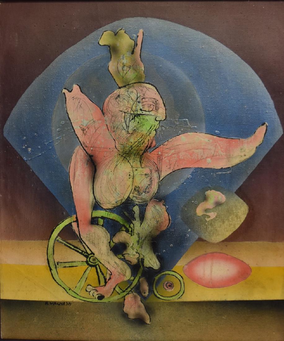 Rafael Wachash; 20thC. Modernist Oil Signed (1 of 5)