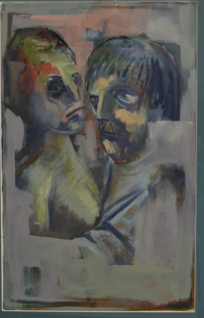 Marino; 20thC. Modernist Oil with Figures Signed (1 of 4)