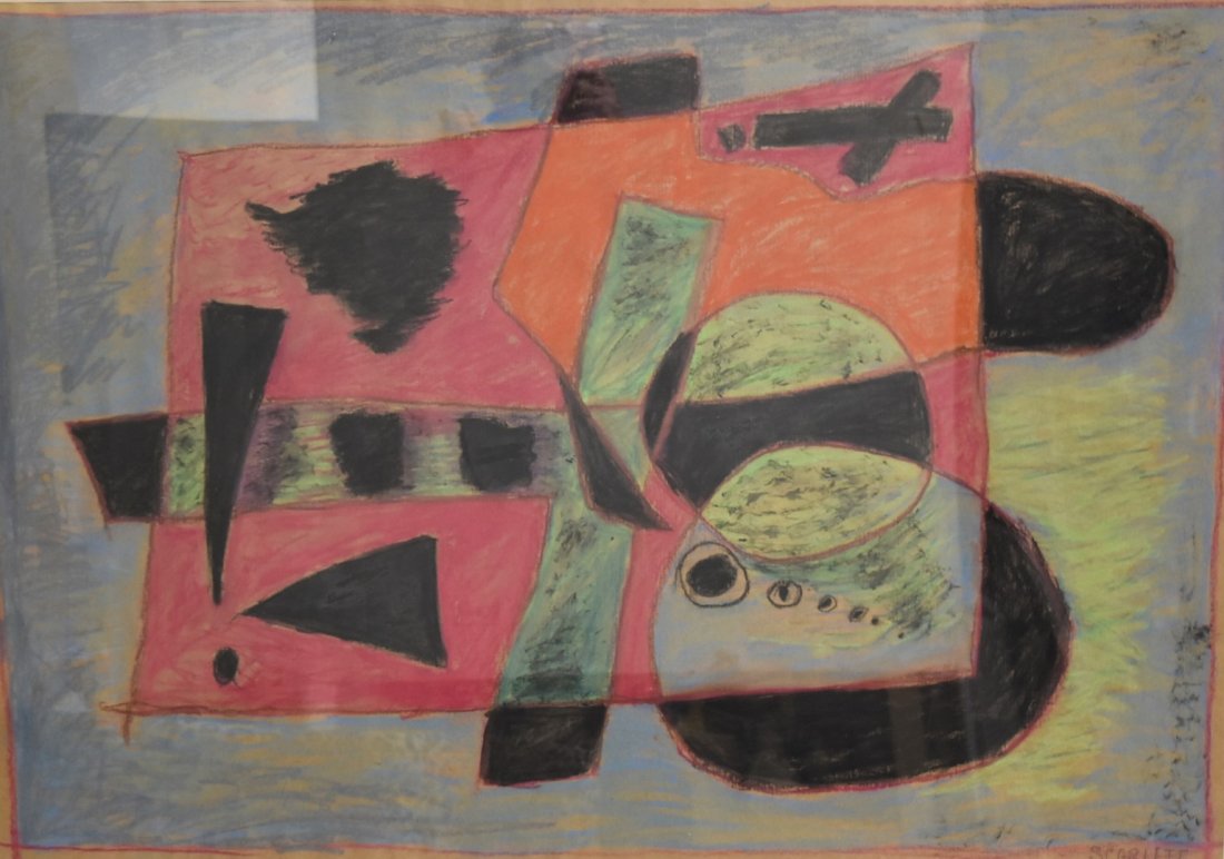 Rolph Scarlett; 20thC. Modernist Mixed Media Signed (1 of 5)