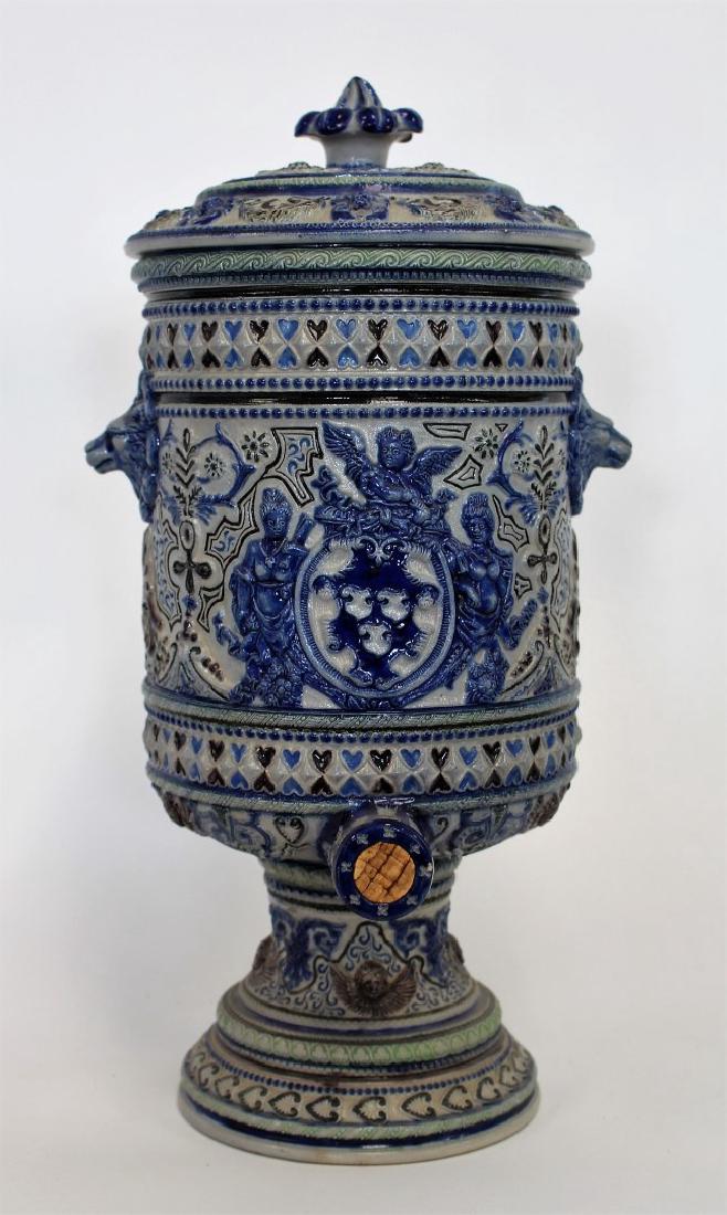 German Stoneware Covered Urn (1 of 8)