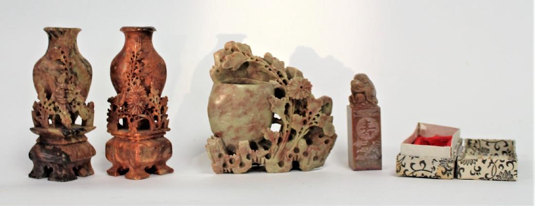 Lot of Miscellaneous Chinese Soapstone Carvings(4) (1 of 6)
