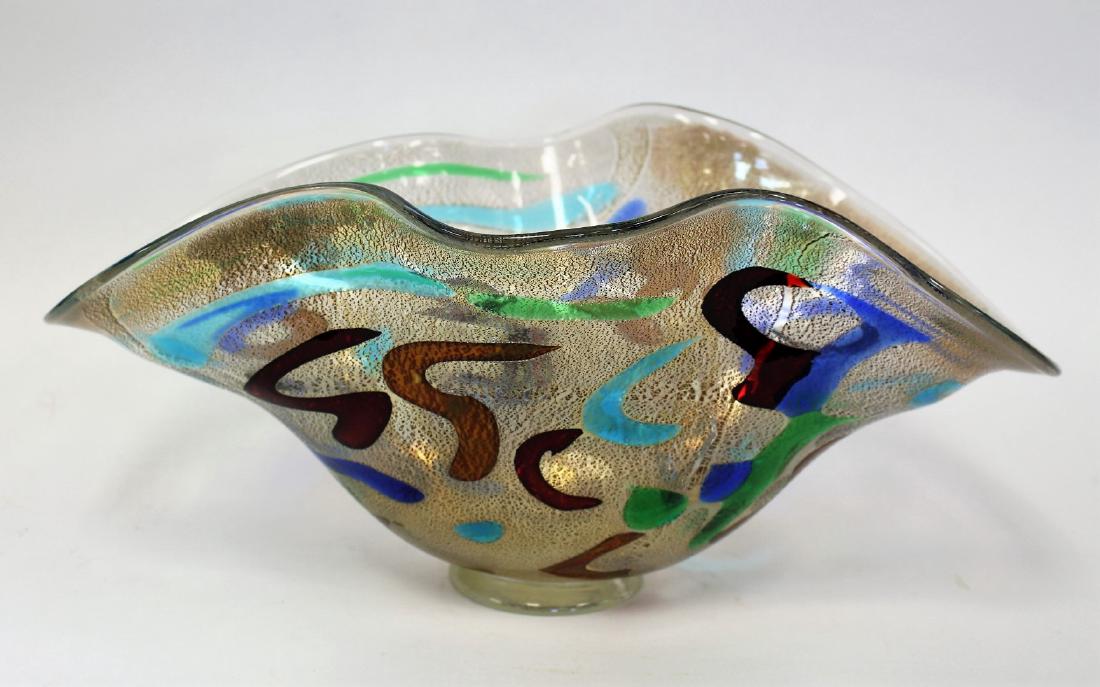 20thC. Studio Art Glass Bowl Signed (1 of 5)