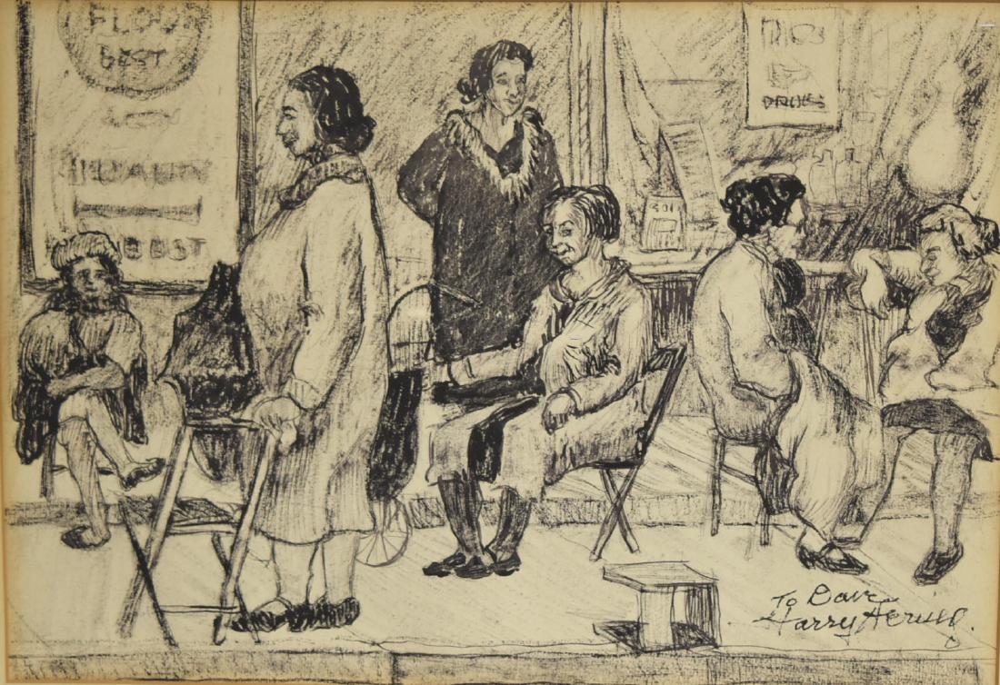 Harry Hering; 20thC. Ink Drawing Signed (1 of 5)