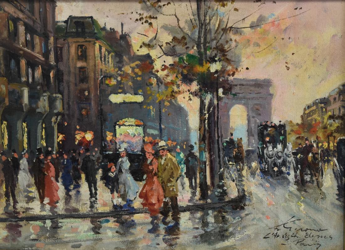 Francois Gerome; French Oil - L'Arches Ch. Elysees (1 of 5)