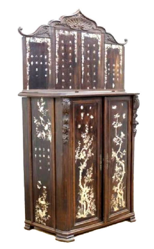 19thc Chinese Inlaid Wood Altar Cabinet Feb 17 2018 Hudson