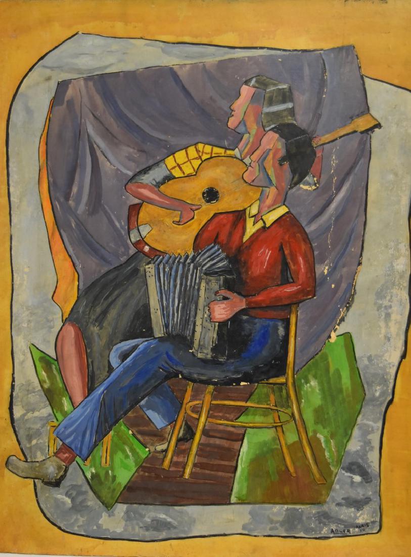 Adler; 20thC. French Gouache - The Musicians Signed (1 of 9)
