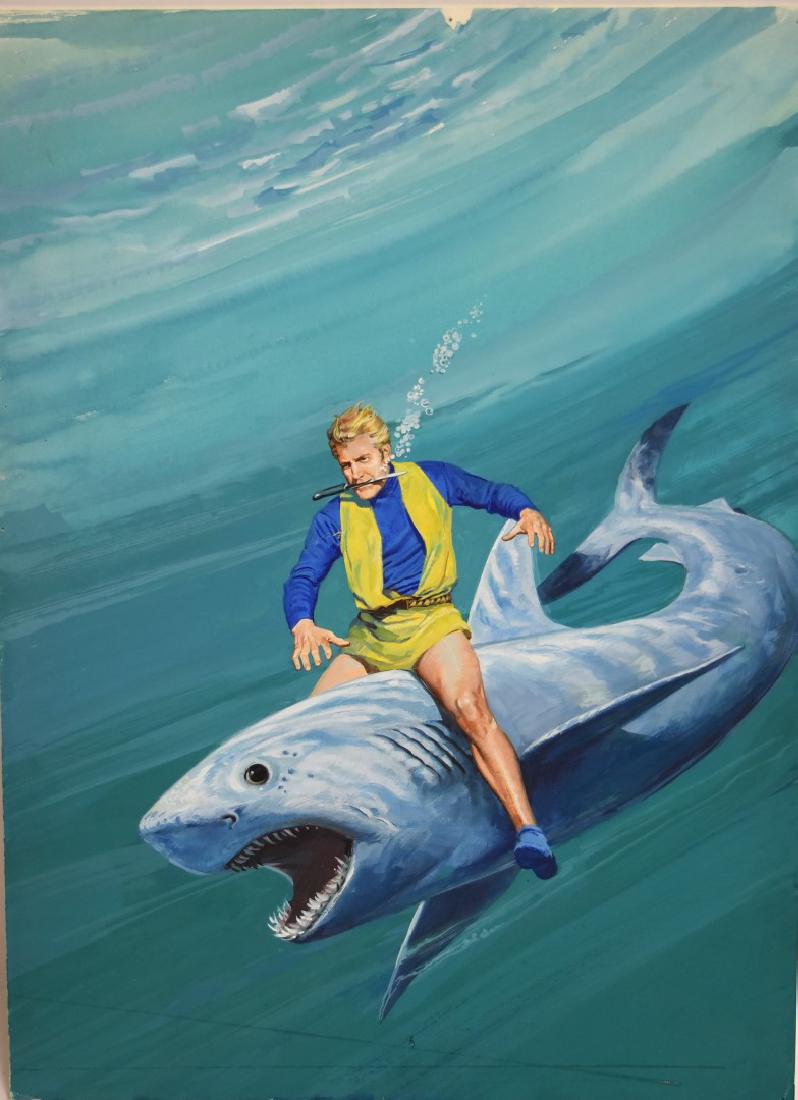 Chuck Liese;20thC. Gouache - Flash Gordon Illustration (1 of 5)